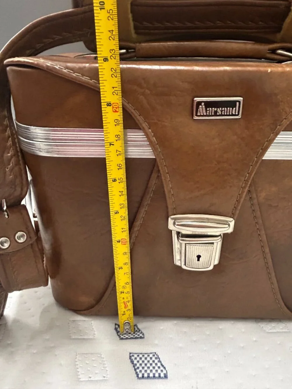 Vintage Marsand‎ Camera Case Ranchyde Leather Vinyl Brown Sturdy Carrying USA